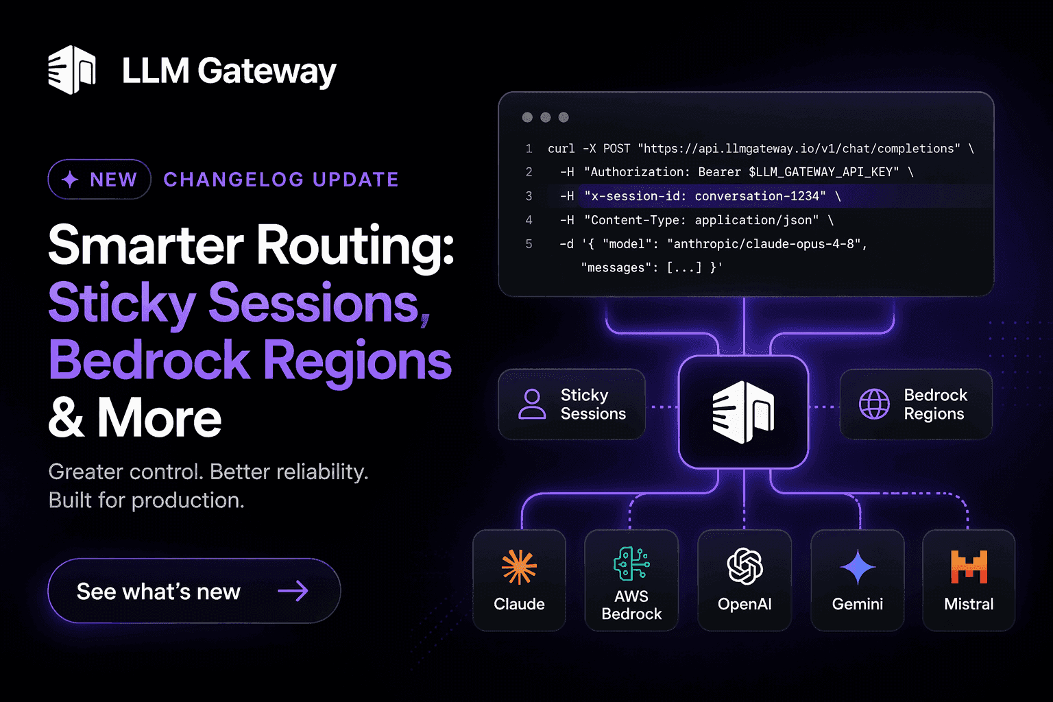 Smarter routing on doteb: sticky sessions, Bedrock regions and more