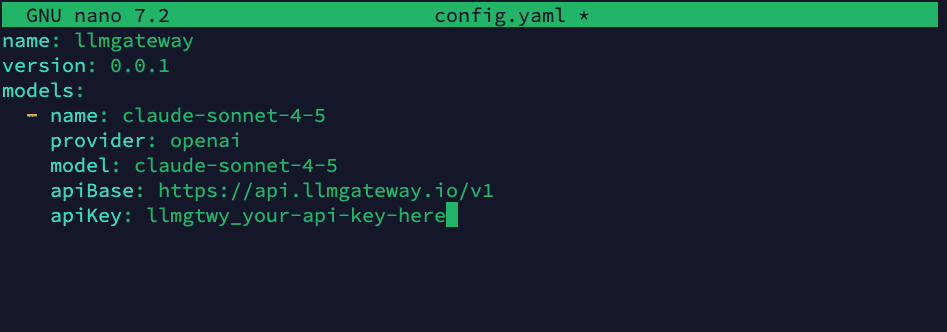 Editing config.yaml