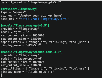 Configuring config.toml